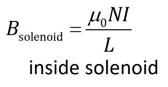 <p>C. B2 = B1</p><p></p><p>The magnetic field inside the solenoid is proportional to the number of turns (N) and inversely proportional to the length (L). B1 is proportional to N/L. B2 is 2N/2L which is equal to N/L. </p><p>B2 = N/L =  B1</p>