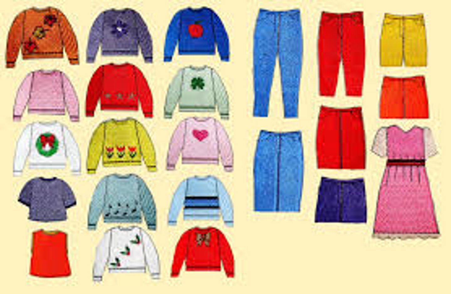 <p>yī fu - clothing -quần áo, áo</p>