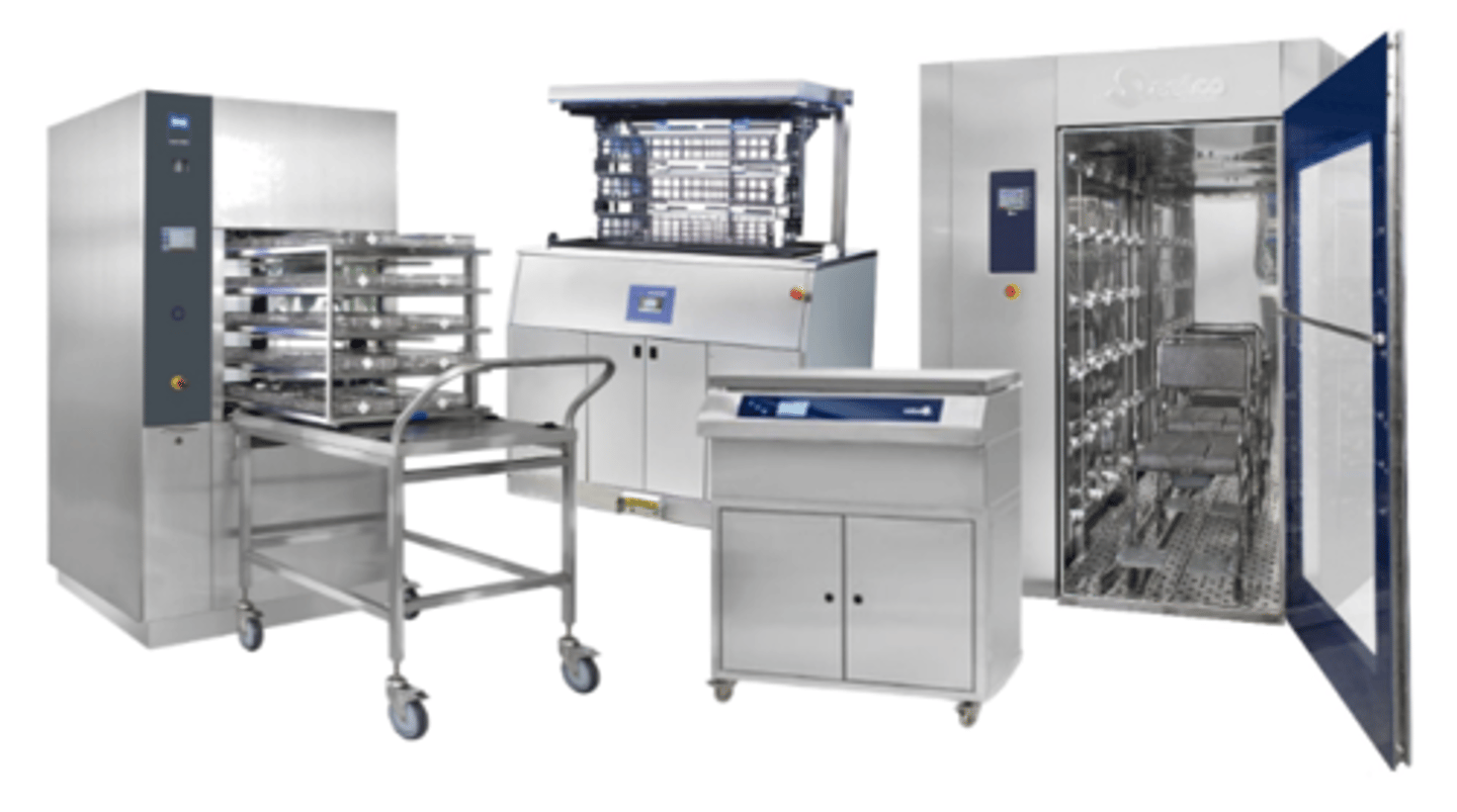 <p>specialized machines that remove soil &amp; microbes using automated cleaning, which reduces time &amp; labor</p>