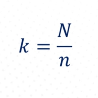 <p>Systematic sampling involves listing all elements of the population and selecting respondents at regular intervals.<br><br>Where N is the population size, and n is the sample size.</p>