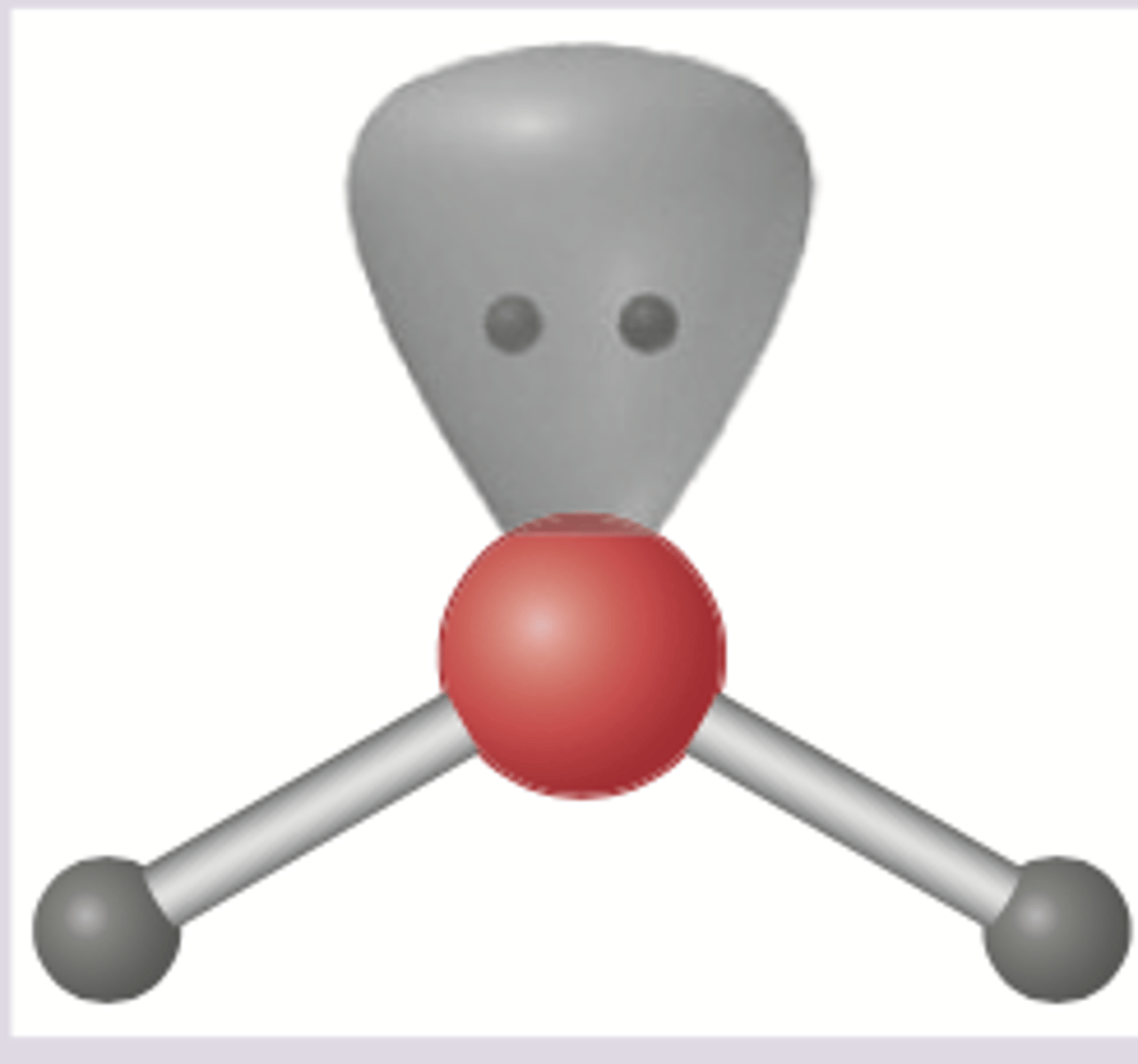<p>2 bond pairs, 1 lone pair</p><p>117.5° bond angle</p>