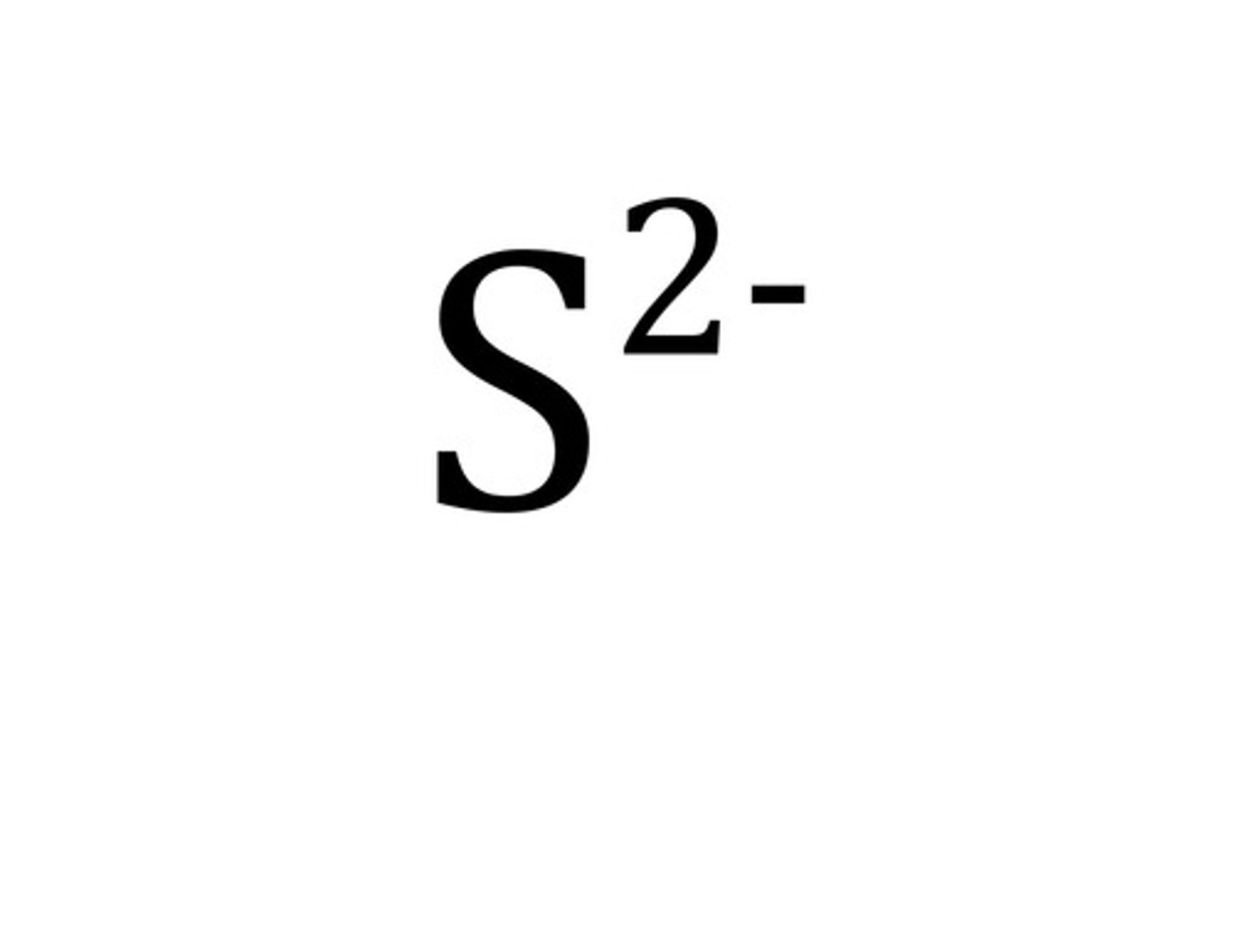 <p>S2-</p>