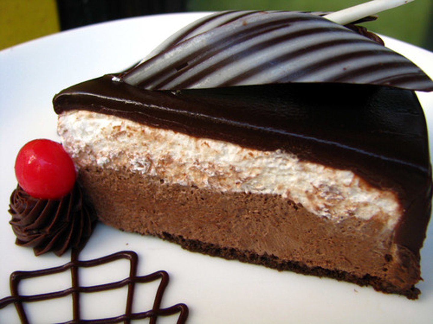 <p>the chocolate cake</p>