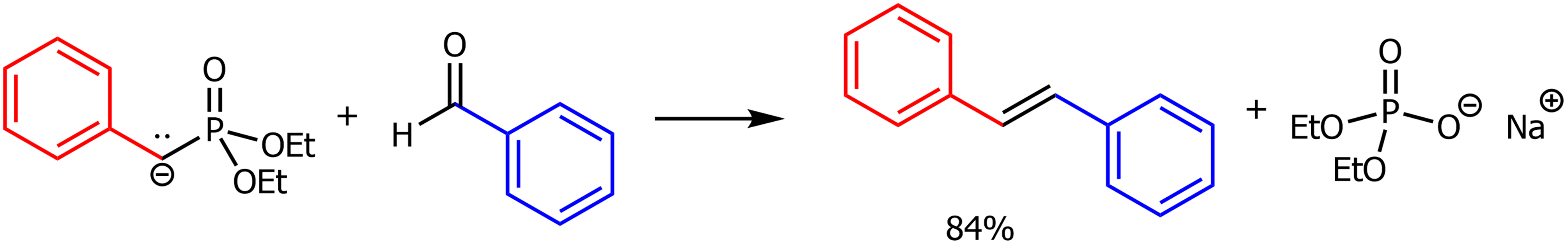 <p>Using a reagent similar to Wittig. It is a resonance stabilitized carbanion. Made by a phosphonate ester and NaH. Used to create a C=C double bond from a ketone or aldehyde. </p>