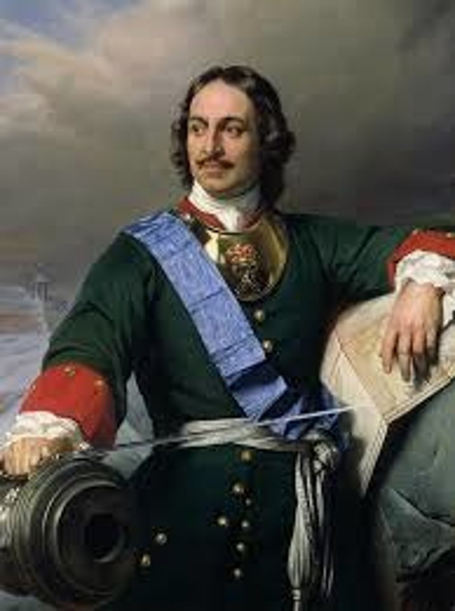 <p>(1672-1725) Russian tsar (r. 1689-1725). He enthusiastically introduced Western languages and technologies to the Russian elite, moving the capital from Moscow to the new city of St. Petersburg.</p>