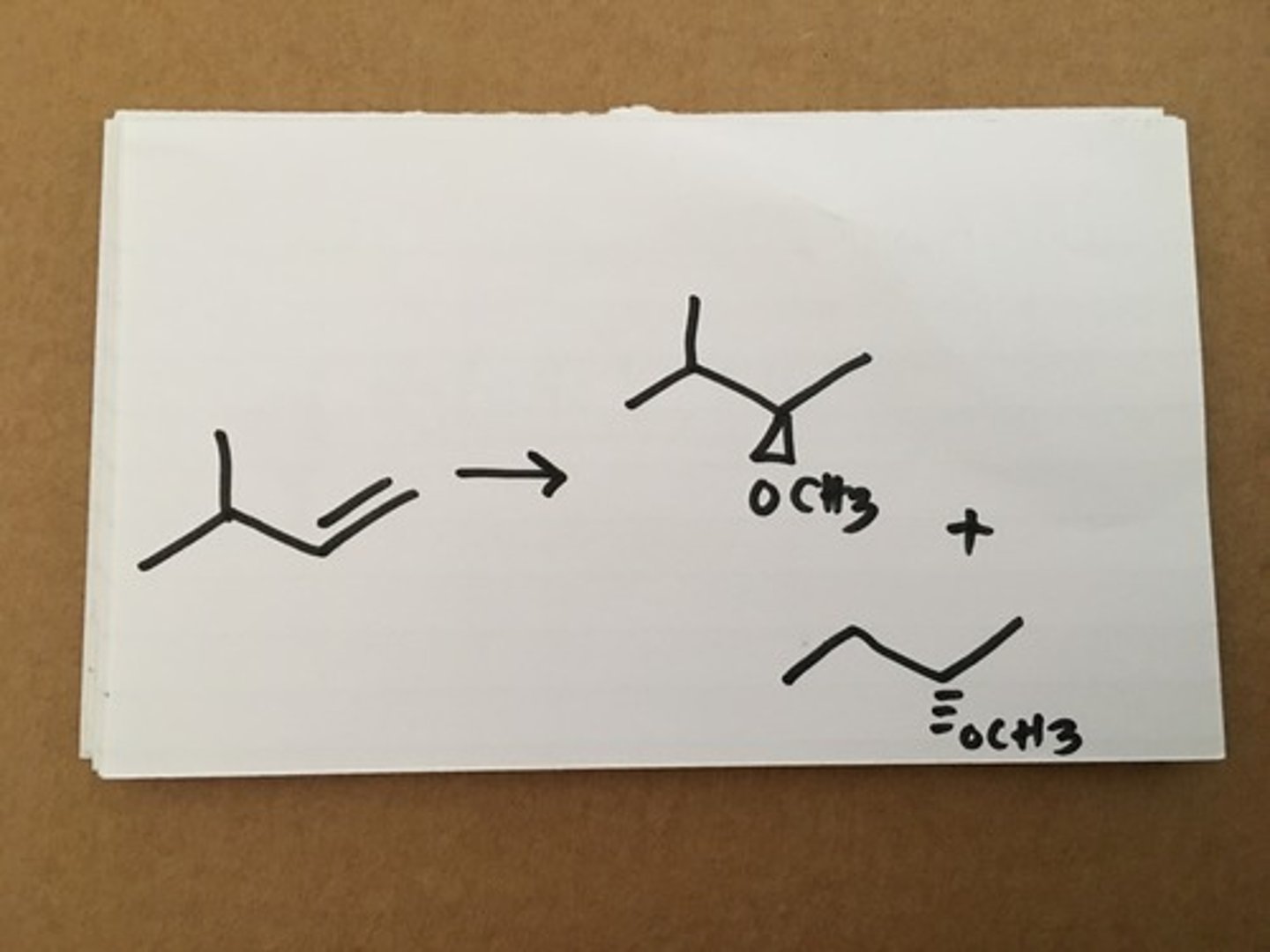 <p>Mark addition of O-CH3</p>