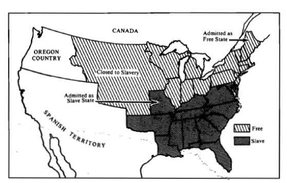 <p><span>The map above shows the United States immediately following the</span></p>