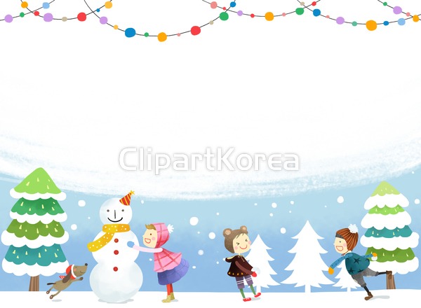 <p>한국의 겨울은 매우 춥고 눈이 많이 내려요. 그래서 눈이 내리면 밖으로 나가 — — — 을 만들거나, 뭉친 눈을 던져 상대편을 맞히는 놀이인 — — — 을 해요.</p>