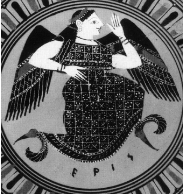 <p><span style="background-color: transparent; font-family: "EB Garamond", serif;"><span>:inside of the cup showing strife, Eris, there's the bad strife that causes war and famine, but also a good strife that might be called rivalry, the competitive spirit (involves anger)and is good for mortals. An entrepreneurial go- marks shift form the Theogony</span></span></p>