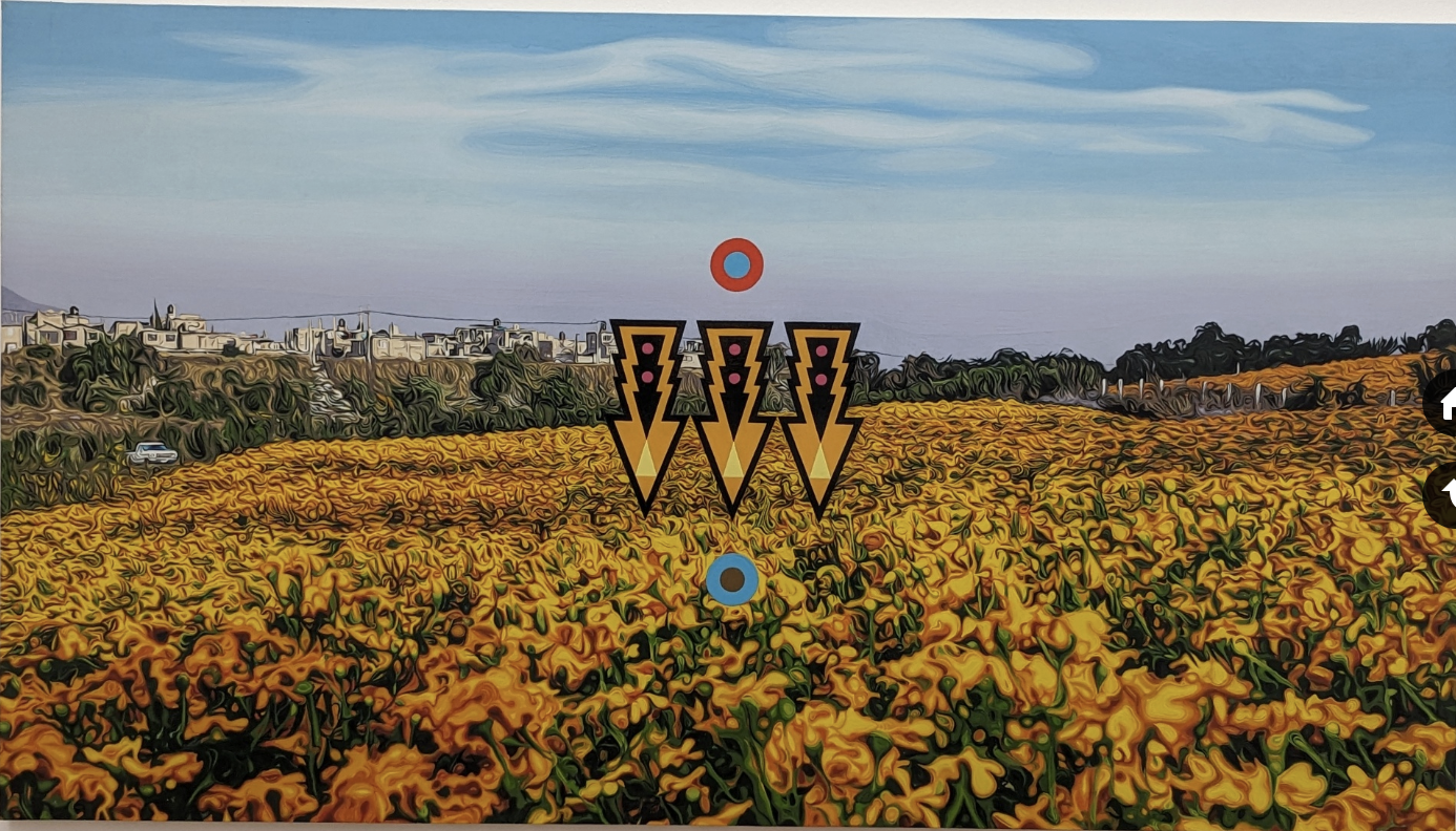 <p>The exhibiton also includes some disconcerting paintings, appropriating from the surrealist painter Yves Laloy</p>