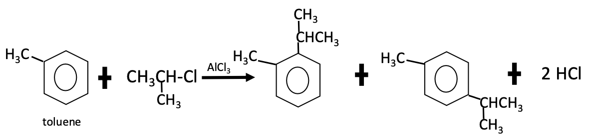 <p>o-isopropyltoluene, p-isopropyltoluene</p>