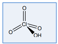 <p>The <strong>strongest acid of all simple acids.</strong> Pure perchloric acid can explode unpredictably</p><p><strong>Very Strong Oxidizer: </strong></p><p>• Contact with organic materials (wood, paper) causes immediate fire! </p><p>• Can <strong>oxidize metal alloys to generate the metal ions</strong></p><p>KClO4 is used in fireworks and flares </p><p>NH4ClO4 (ammonium perchlorate) is used in solid rocket boosters, with Al:</p><p>6 NH4ClO4 (s) + 8 Al (s) → 4 Al2O3 (s) + 3 N2 (g) + 3 Cl2 (g) + 12 H2O (g)</p><p>One shuttle launch uses 850 tons of NH4ClO4 Phase change (solid à gas), plus exothermic reaction</p>