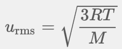 <p>sqrt(3RT/M)</p>