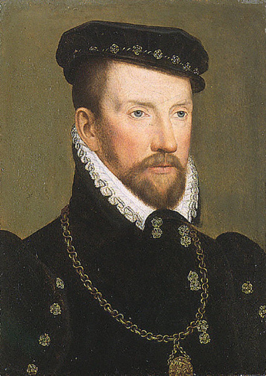 <p>a. Admiral<br>b. France<br>c. This admiral was a leader of a prominent Protestant family, and one of three sides, in the French Wars of Religion. He was assassinated during the St. Bartholomew's Day Massacre.</p>