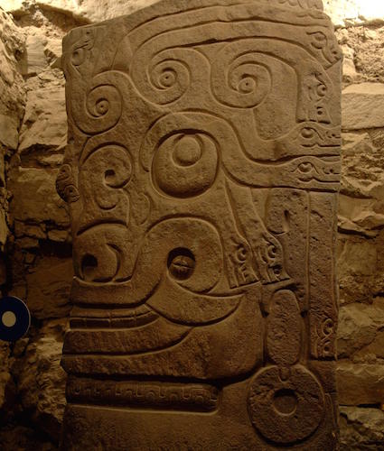 Lanzon, Chavin de Huantar, Peru, Chavin culture, 900 BCE, granite