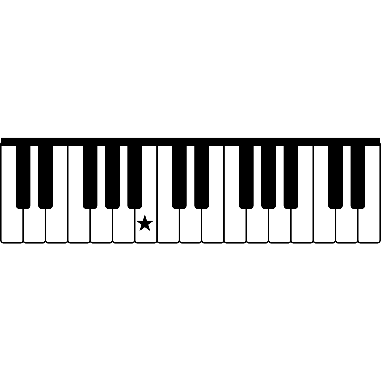 <p>What note is the star on?</p>