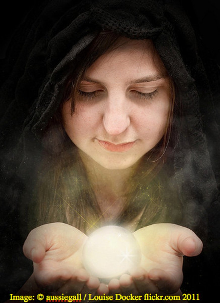 <p>(n.) one who claims to reveal or influence the future through magic, especially communication with the dead; in general, a magician or wizard</p><p>SYN: sorcerer, conjurer</p>