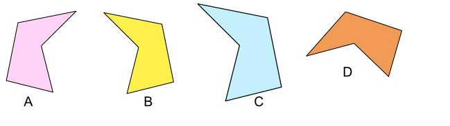 <p>Which shape is not congruent to the other three?</p>