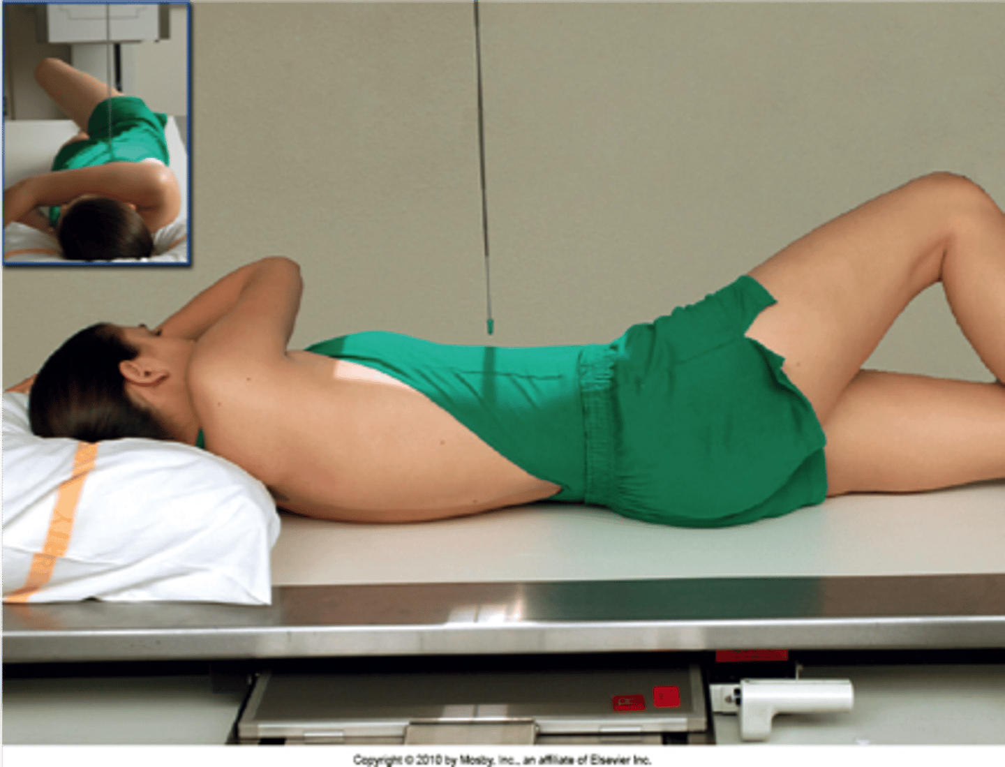 <p>Supine, 30-60 degree LPO (larger body habitus = larger angle).</p>