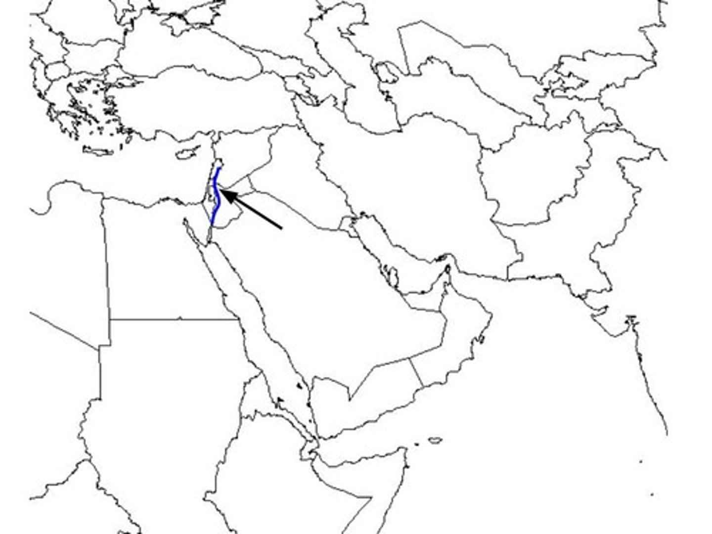 <p>What physical feature is the arrow point to?</p>