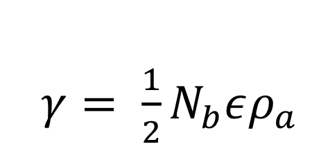 <p>Where:</p><ul><li><p> γ (gamma) is the surface energy </p></li><li><p>N<sub>b</sub> is the number of bonds broken per atom in creating the new surface</p></li><li><p>P<sub>a</sub> is the number of atoms per unit area of the new surface </p></li><li><p>E is the bond strength </p><p></p></li></ul>