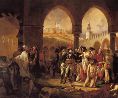 <p>Romanticized depiction of Napoleon’s compassion amid plague. </p>