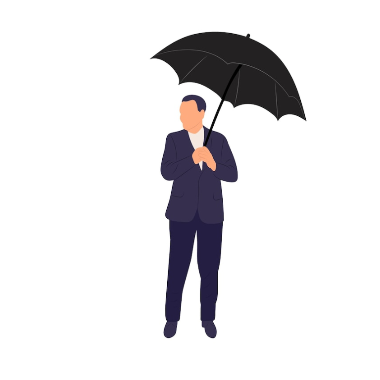 <p>an umbrella /ʌmˈbrɛlə/DEUTSCH: Regenschirm</p>