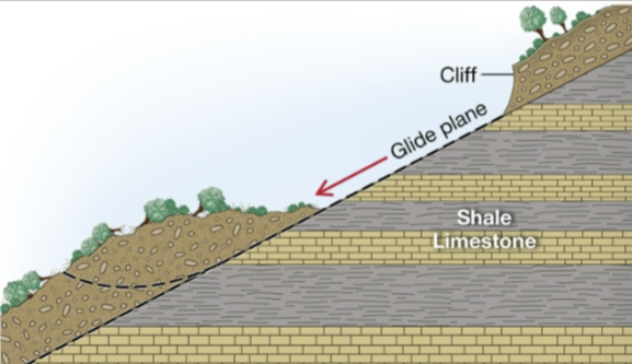 <p>Translational landslide</p>