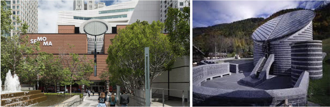 <ul><li><p><strong>San Francisco Museum of Modern Art</strong></p></li><li><p><strong>Church of Saint John the Baptist in Mogno</strong></p></li></ul><p></p>