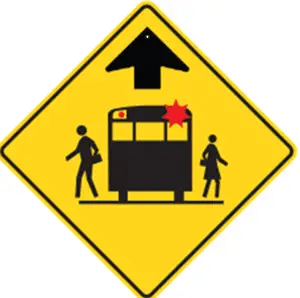 <p>hidden school bus stop ahead</p>