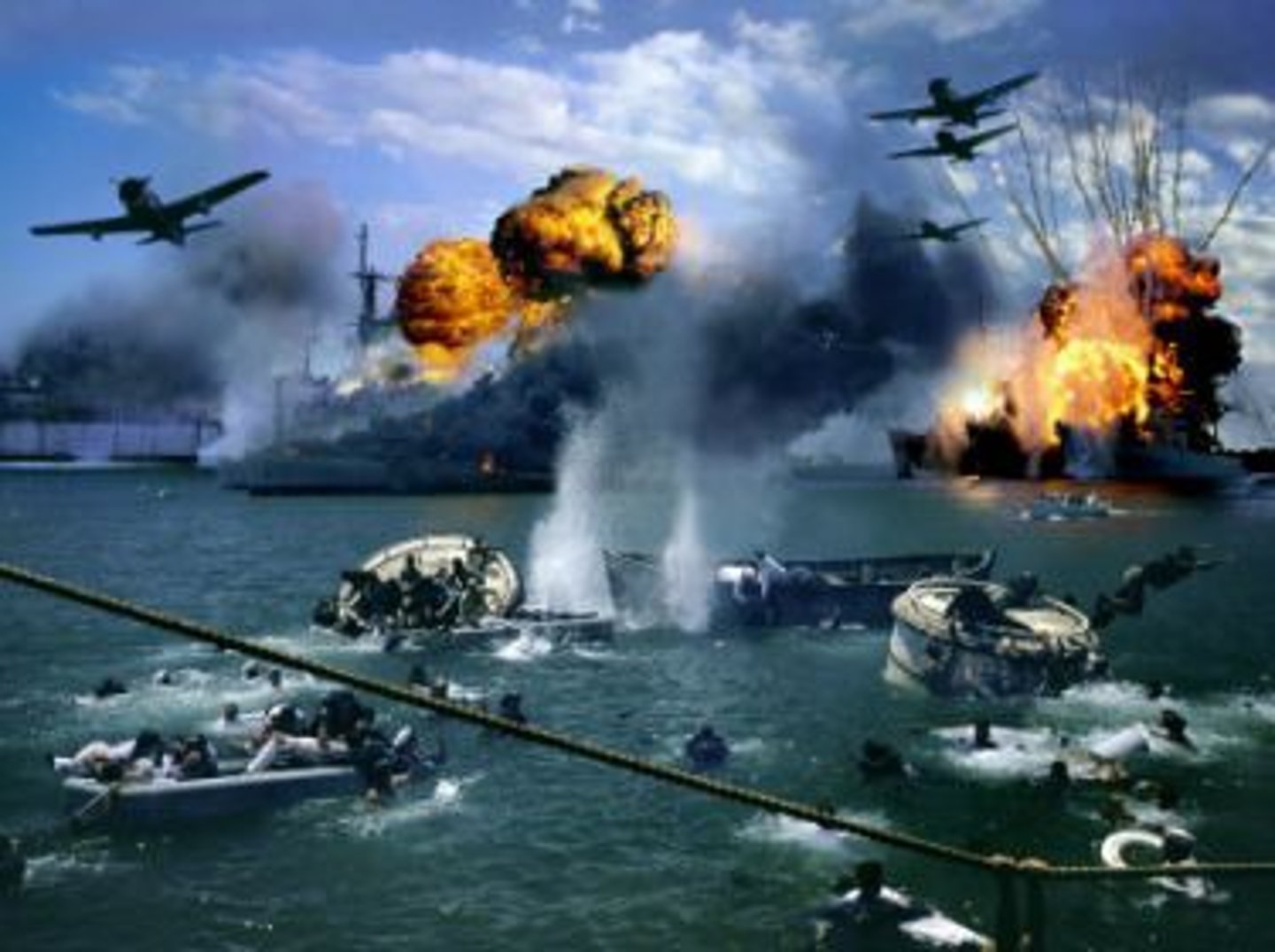 <p>approximately 2400 Americans died and the U.S. was officially pulled out of isolationism when it entered WWII.</p>