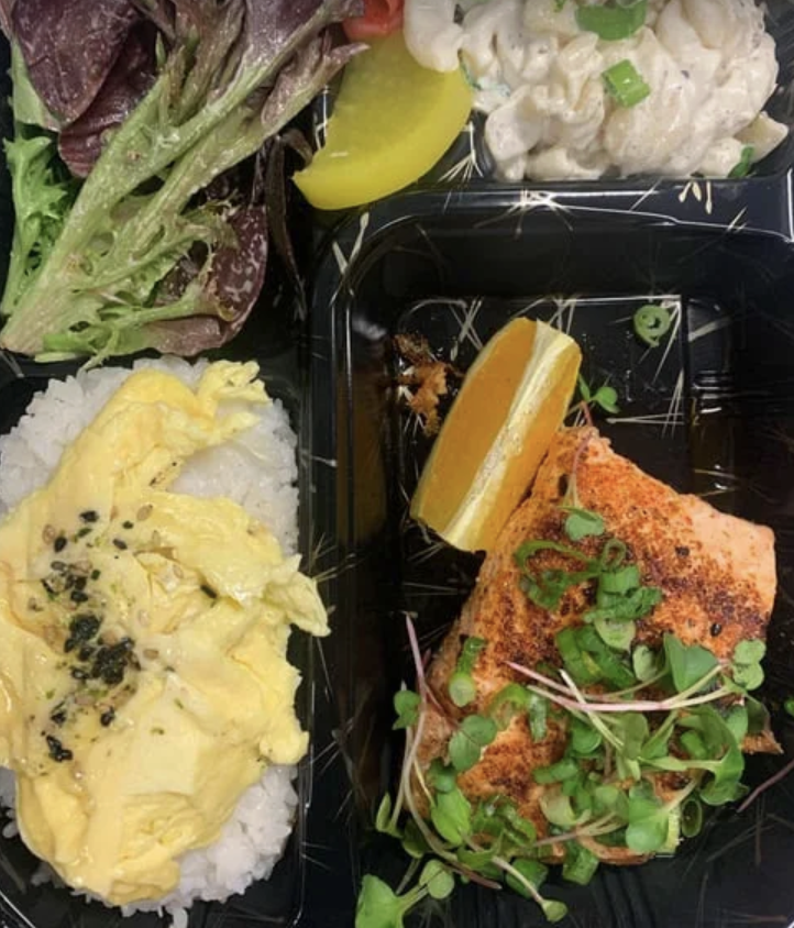 <ol start="6"><li><p>Plates &amp; Bentos: Togarashi Salmon Bento* $17</p></li></ol><p></p>