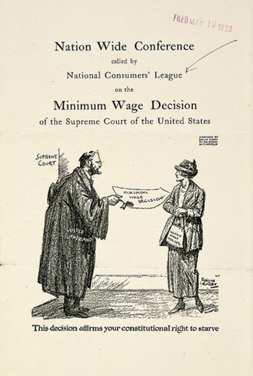 <p>A landmark Supreme Court decision reversing the ruling in Muller v. Oregon, which had declared women to be deserving of special protection in the workplace.</p>
