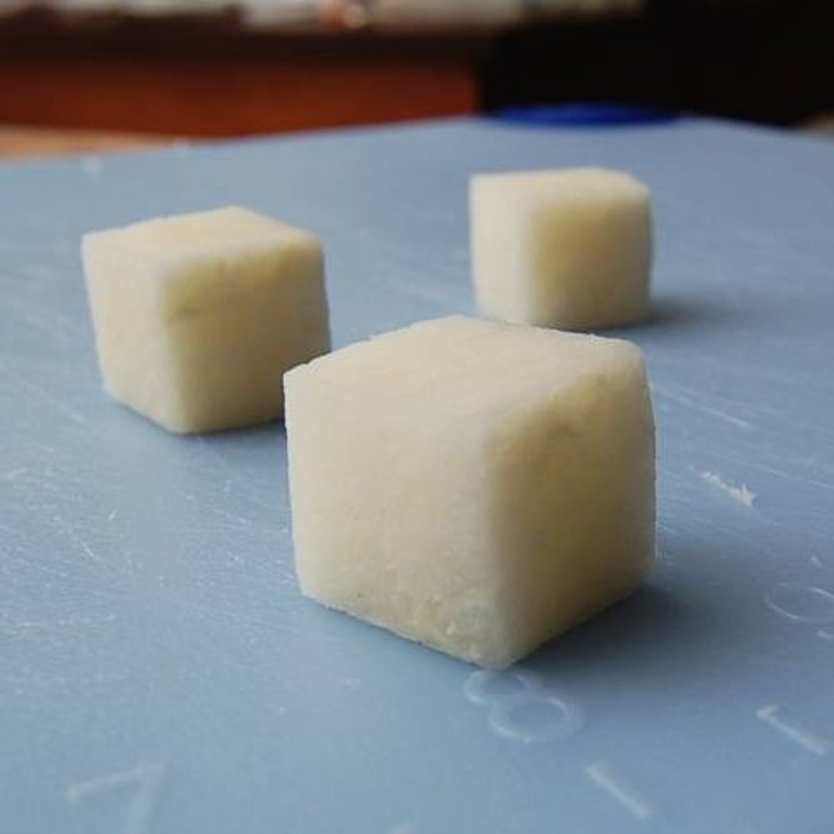 <p>cut into cubes</p>