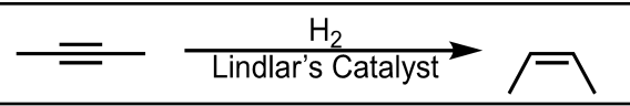 <p>What’s added: 2 H atoms </p><p>Stereoselectivity: Syn </p><p>Rearrangement: Not possible</p>