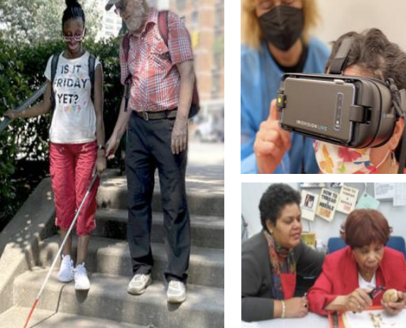 <p>Enable people to remain safe, independent and active at any stage of life</p><ul><li><p>Services include:</p><ul><li><p>Independent Living Skills Training </p></li><li><p>Orientation and Mobility Instruction </p></li><li><p>Academic Skills: Preparing for high education </p></li><li><p>Adaptive Technology Center: Specialized training and computer modifications</p></li><li><p>Career Services: Training and placement</p></li></ul></li></ul><p></p>