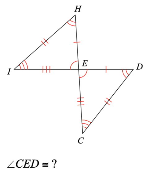 <p><span>Complete each congruence statement by naming the corresponding angle or side.</span></p>