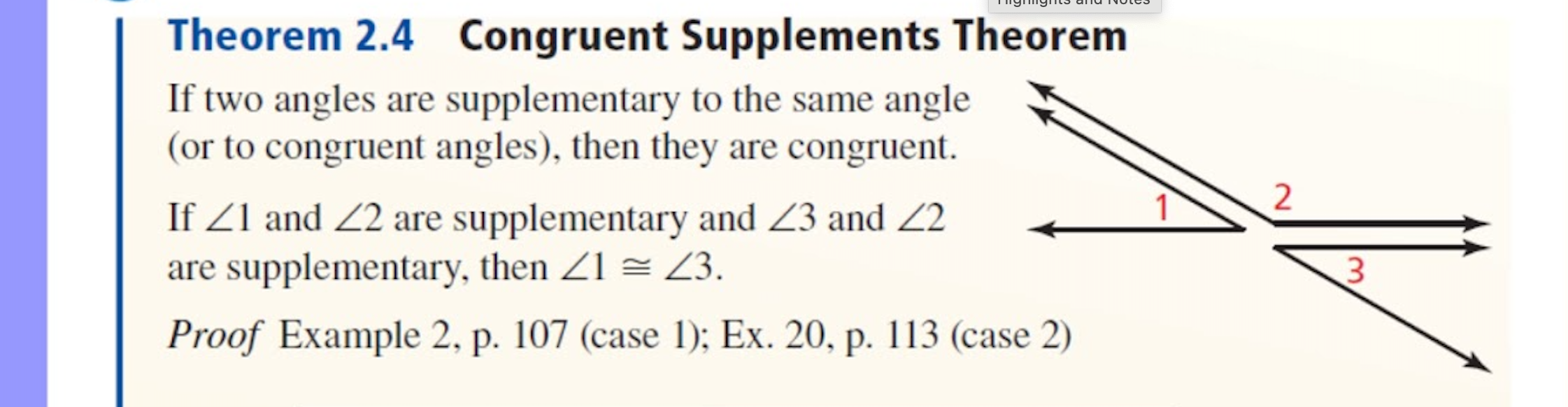 If two angles are supplementary to the same angle, then they are congruent