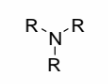 <p>A nitrogen atom attached to R or H groups</p>