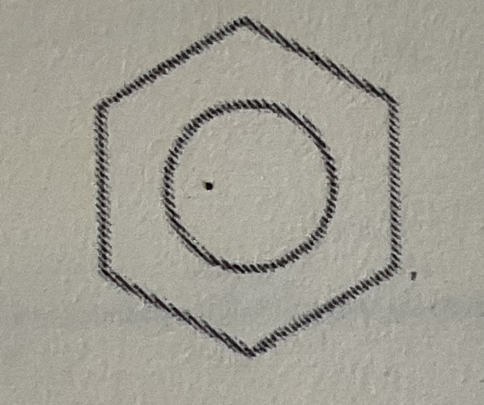 <p>Benzene ring (sic carbon atoms and six hydrogen atoms)</p>