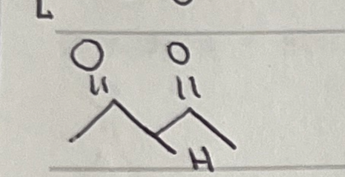 <p>2 Ketones w H </p>