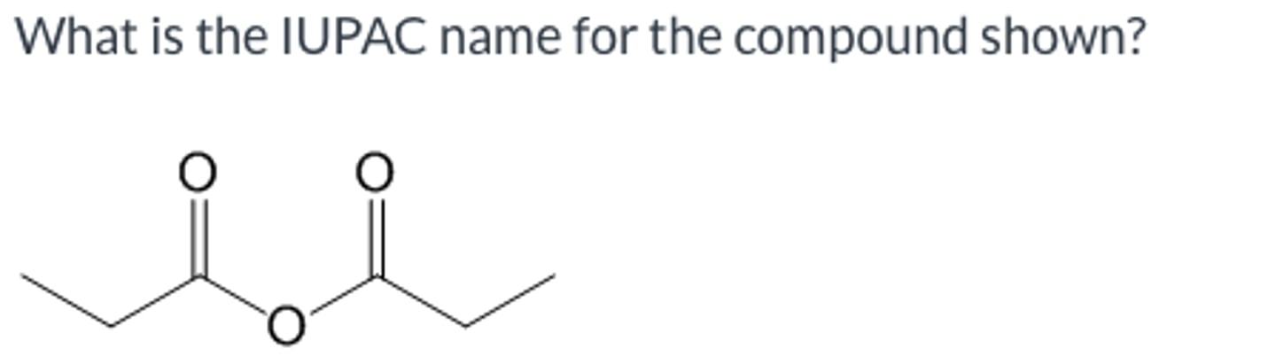 <p>What is the IUPAC name for the compound shown?</p>