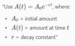 <p>Radioactive Decay:&nbsp;<span>Four grams of a sample of a radioisotope decay to 0.8 grams in 3 years.</span></p><p><span>(a) What is the decay constant r?</span></p><p><span>(b) What is the half-life, or the time when only half of the sample remains?</span></p><p><span><em>Hint: Recall the relationship b/w half-life and decay constant …&nbsp;T<sub>1/2&nbsp;</sub>= ln(2)/r</em></span></p>