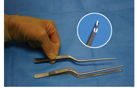 <p>Nickname: Cushing Bayonet</p><p>Use: grasps light medium tissue, neuro, and ENT</p><p>Features: Serrated handle, downward slope with fine 1×2 mini teeth, cross pin and allows visualization of surgical site</p>