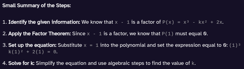 <p>Value of k is 3.</p>