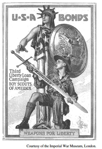 <p>The purpose of the Liberty Loan Campaign illustrated in the drawing above was to</p>