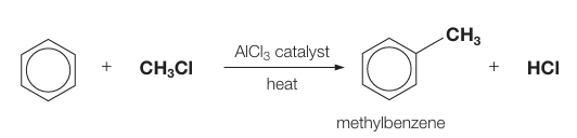 <p>A halogen carrier, e.g. AlCl<sub>3</sub></p>