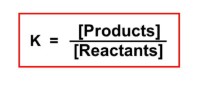 <p>In a chemical system at equilibrium, there is a <u>constant ratio</u> between the <u>concentrations of the products</u> and the <u>concentrations of the reactants</u>.</p>