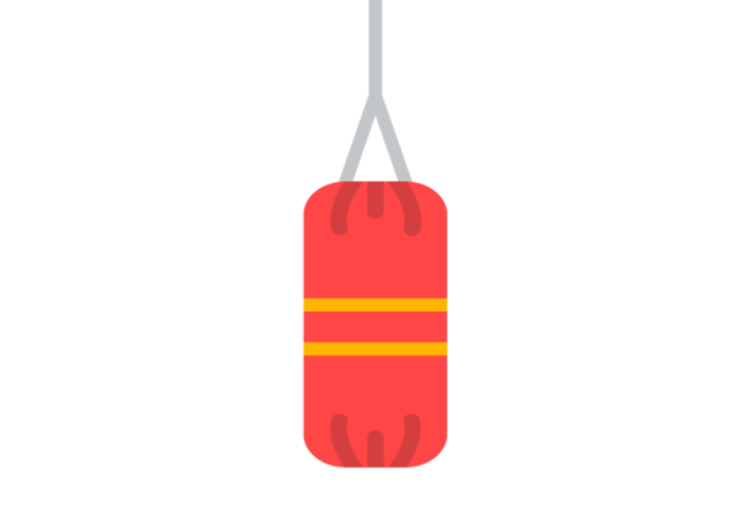 <p>a large heavy bag hanging from a rope, that you hit for exercise</p>