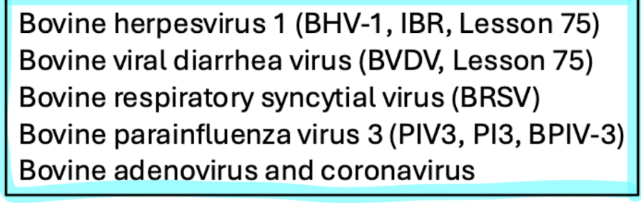 viruses involved